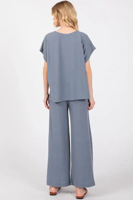 Thermal Wide Leg Pants - P70169B