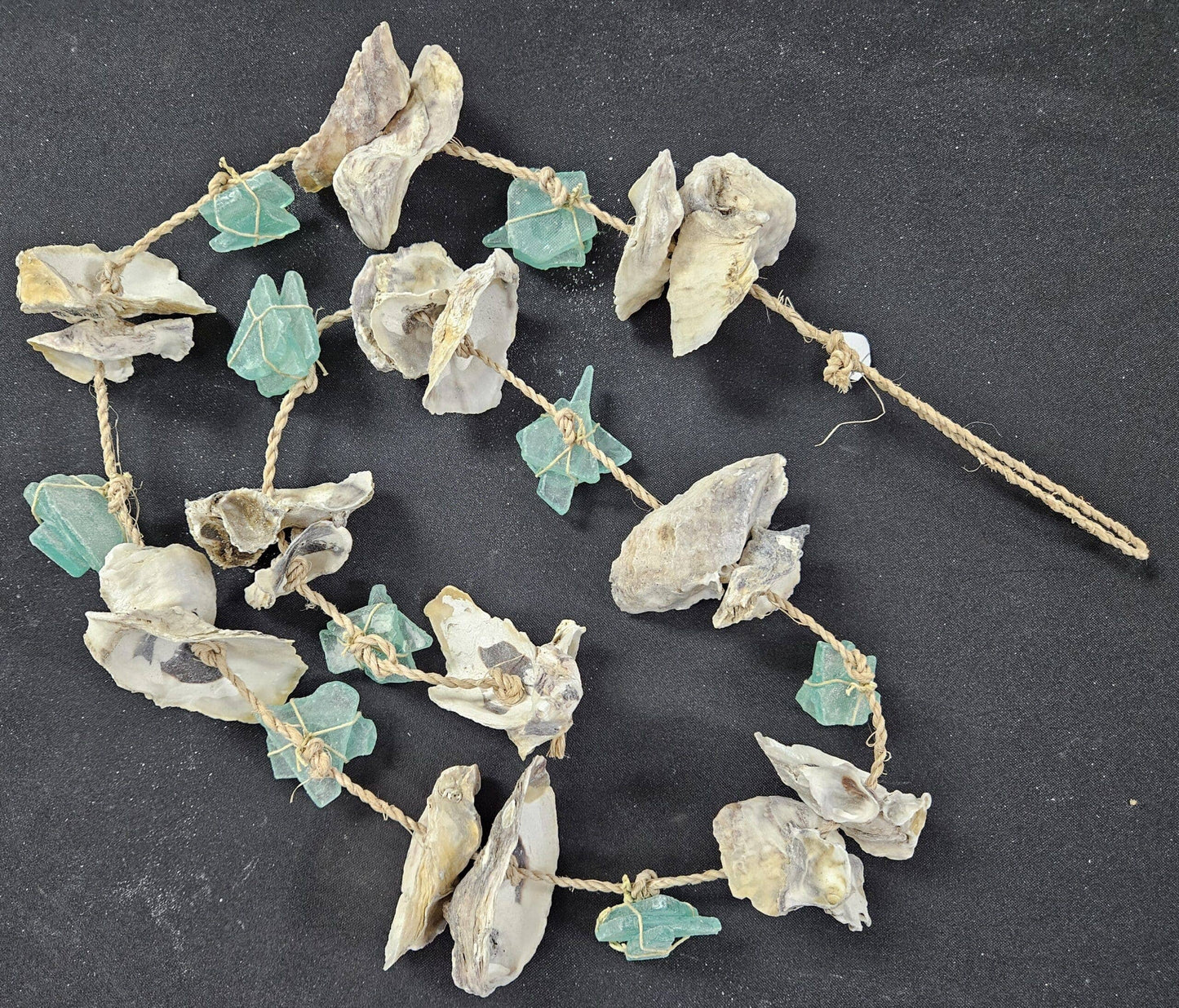 48" OYSTER GARLAND W/ GRN GLASS -ON SALE(ALREADY DISCOUNTED)