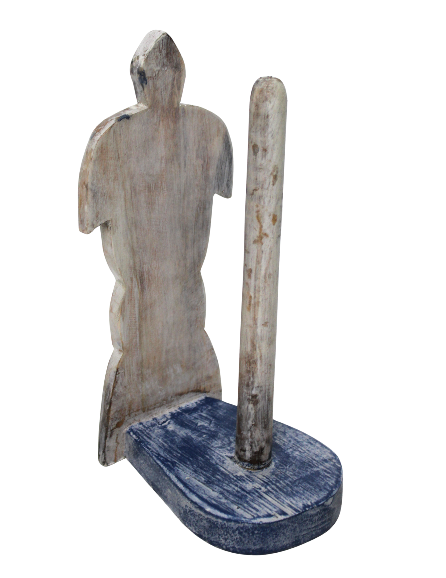 Hand Carved Turtle BLUE Color Design Paper Towel Holder
