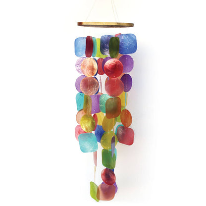 Rainbow Capiz Shell Wind Chime