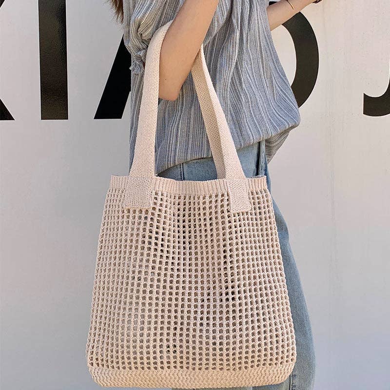 Crochet Handbags Beach Mesh Knit Bags Tote Bags Women's Shoulder Bags
